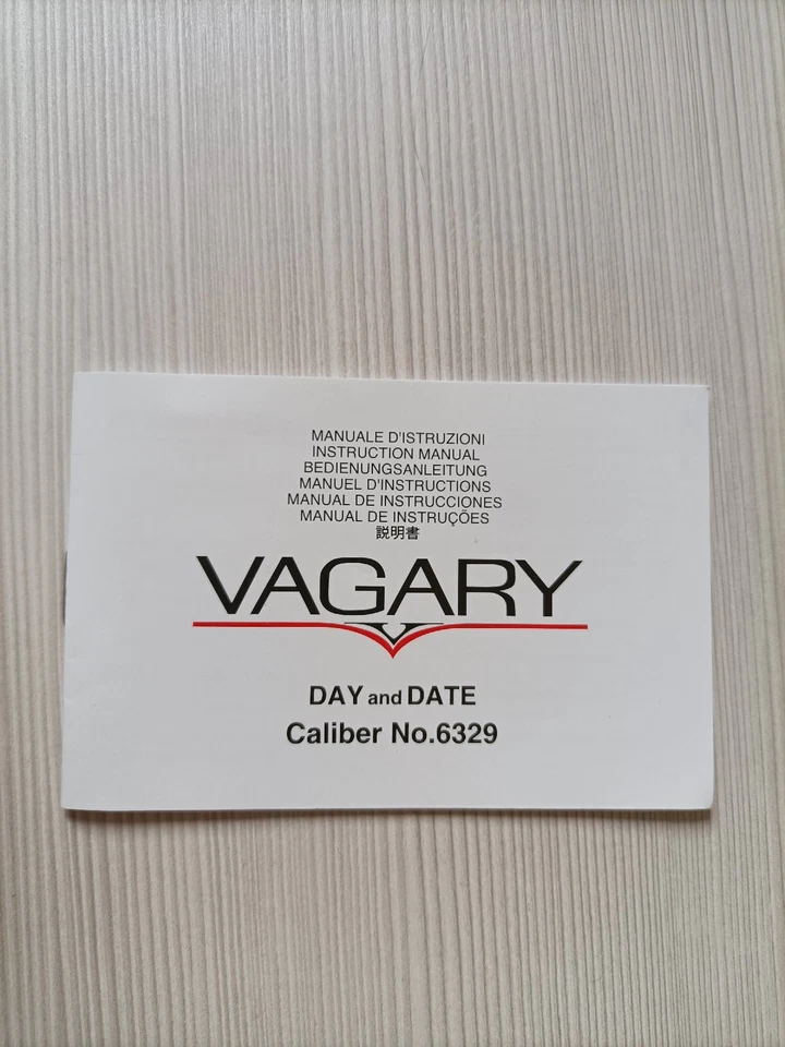 VAGARY Day and Date 6329 Libretto istruzioni orologio  - Immagine 1 di 1