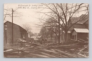 Postcard Flood Dayton Ohio McDonough Looking S. from May Street - Picture 1 of 2