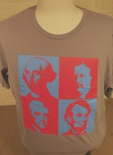 Grunt Style American Presidents Washington Lincoln Jefferson Roosevelt T Shirt L