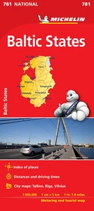 Baltic States - Michelin National Map 781: Map (Michelin National Maps, 782) - Imagen 1 de 2