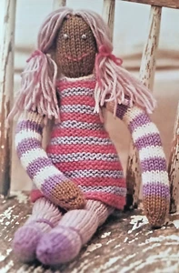 **Knitting Pattern**Knitted RAG DOLL with Dress** - Picture 1 of 1