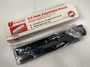 UNIVERSAL 2 - 3 Hole Punch 10 SHEET DELUXE ADJUSTABLE NEW NOS - Picture 1 of 1