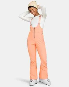 Women's ROXY Summit Bib Snow Pants - PEACH PINK (mgk0) - Picture 1 of 8