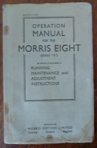 Morris Eight Serie E Manual Oficial Inglés Original Edición 1954 - Imagen 1 de 1