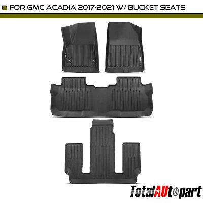 4x Tapetes forros negros para GMC Acadia 2017 2018 2019 2020 2023 delanteros y traseros Foto 1 de 4