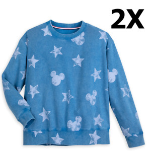 Disney Mickey Mouse Icon Americana Spirit Pullover Sweatshirt Jersey Women's 2X