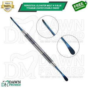 Periosteal Elevator Molt # 9 Blue Titanium Coated Double Ended Dental German Gr - Picture 1 of 8