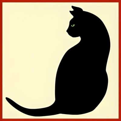 BLACK CAT 2 - PLANTILLA CAT Halloween - PLANTILLA ANIMAL - La Plantilla Artful Foto 1 de 4