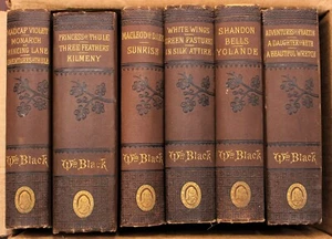 6 Antique Book Collection William Black 1883 Hard Cover The Claxton Edition F35 - Picture 1 of 6