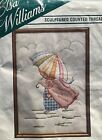 Vintage: Elsa Williams Sculptured Counted Cross Stitch Quilt Kit Girl Umbrella 7