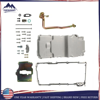 Fit For LS1 LS2 LS3 1982-1992 6.2L 6.0L 302-2 Engine Low Profile Oil Pan Retro - Image 1 of 4