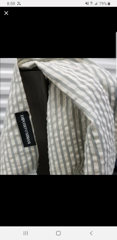  EMPORIO ARMANI Made In Italy silk  scarves..final sale..each selling separately Foto 1 de 4