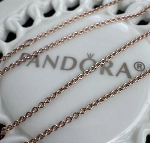 Auténtico collar de cadena de cable clásico Pandora ROSE #580413 - Imagen 1 de 7