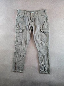 C&C California Cargo Pants Women's 28 Gray Classic Fit Straight Cut Ankle Zip - Picture 1 of 11