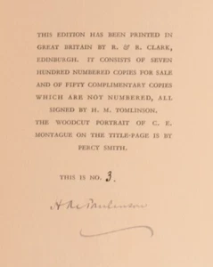1930 Writers Notes On His Trade By Montague And Tomlinson Signed Limited 3/700 - Bild 1 von 7
