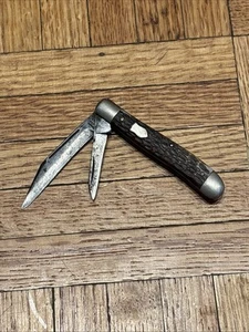 Vintage SCHRADE WALDEN NY USA 2 Blade Picket Knife - Picture 1 of 12