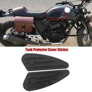 Rubber Fuel Gas Tank Knee Pads Decals Stickers Fit For Harley Heritage Softail - Foto 1 di 8