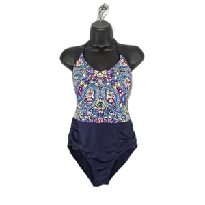 Athelta Swim One Peice Halter size XS Powerful Baja Blue - Picture 1 of 5