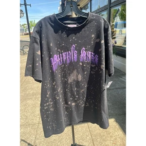 Palm Angels Black & Purple Purple Haze Cotton Men's T-Shirt Sz. Medium  - Picture 1 of 8