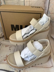 Mia Plateau Keilabsatz Sandalen Gummizug Komfort Freizeitschuhe 9 Neu im Karton - Bild 1 von 9