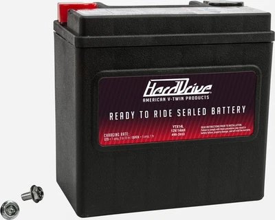 HardDrive HVT14L Factory Activated Sealed AGM Battery 12V 240CCA For Harley Foto 1 de 2