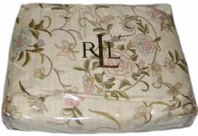 Ralph Lauren ROMANTIC TRAVELER PAISLEY Cal King Bedskirt NWT 18" Drop Cream - Image 1 of 4