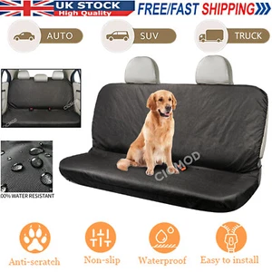 Pet Dog Car Back Seat Cover Universal Auto Rear Bench Protector Waterproof Black - Picture 1 of 9