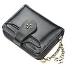 Womens Small Wallet Credit Card Holder Leather Rfid Blocking Zipper Pocket Purse