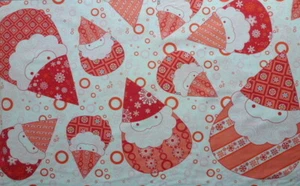 Winterkist Santas Orange Cotton Fabric (112cm wide per metre) - Picture 1 of 3