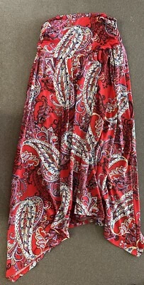 Apt 9 Pañuelo Dobladillo Falda Cintura Elástica Multicolor Estampado Paisley Talla Med Foto 1 de 4