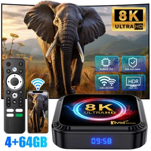 Android 13 HK1 Smart TV Box 5G Quad Core 4+64 8K Streaming Media Player - Picture 1 of 14