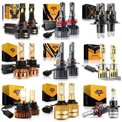 AUXBEAM GX 120W LED Headlights 9004 9005 9006 9007 9008 9012 H1 H4 H7 H9 H11 H13 - Image 1 of 4