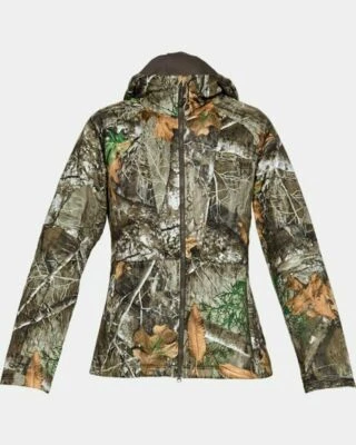UNDER ARMOUR STORM WATER REPELLENT BROW TINE HOODED CAMO REALTREE JACKET WOMEN S - Image 1 of 2