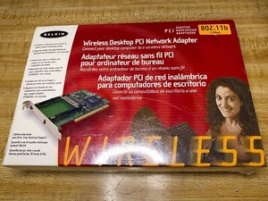 Belkin Wireless Desktop PCI Network Adapter - F5D6000t - New/Sealed Retail Box - Picture 1 of 2