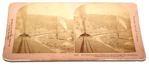 Antica cartolina fotografica Stereoview Freight Trains Southern Pacific BW Kilburn ST1 - Foto 1 di 6