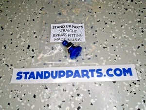 3/8" Bypass Fitting Diverter Pisser Super-Jet-Ski Sea-Doo Pwc Straight BLUE SUP - Picture 1 of 2