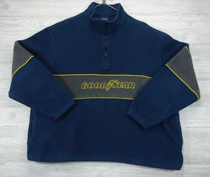 Vintage Swingster Goodyear 1/2 Zip Fleece Sweatshirt XXL SPELLOUT Logo Pullover - Bild 1 von 9