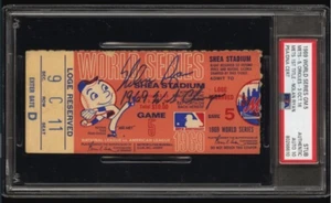 HOF Nolan Ryan Signed 1969 World Series Game 5 Ticket Stub PSA/DNA 10 Certified - Picture 1 of 6
