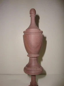 WOOD FINIAL UNFINISHED FOR CLOCK, BED OR FURNITURE  FINIAL  #33 - Picture 1 of 1