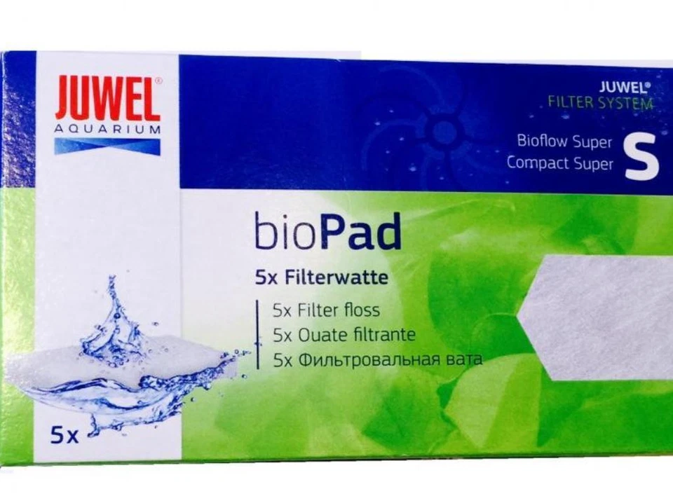 JUWEL BioPad S 5 Spugne Filtro Rekord 60 600 80 800 Lana Bianca Compact Super - Immagine 1 di 1