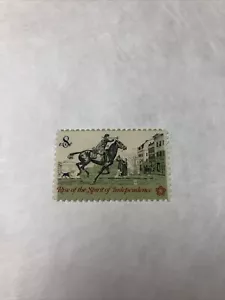 US 1478 Post rider UNUSED No Gum VF Beautiful Color Shift Of Green Downward - Picture 1 of 4