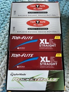 Top-Flite XL Straight (6) & XL (6) 2000 & 3 Taylormade Rocket balls. All New - Picture 1 of 2