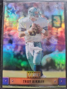 2000 Topps Bowman Reserve Troy Aikman #63 Dallas Cowboys Hall of Fame MVP - Picture 1 of 2