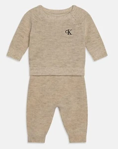 Calvin Klein Jeans Baby Space Dyed Unisex Set - Plaza Taupe - Bild 1 von 3