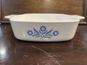 CORNING WARE Vintage A-1-? 1 QT Blue Cornflower 7 Inch Casserole Dish w/ new lid - Picture 1 of 6