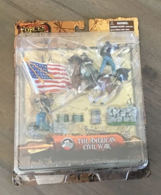 Forces Of Valor 23006 American Civil War Union Infantry Flag & Cavalry 1/32 New - Image 1 of 4