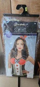 Storybook Red Queen Corset Adult Size S/M Halloween Role Play Sexy Costume *NEW - Picture 1 of 2