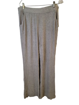 GUESS Size Large Womens Pants Gray Flare Leg Pockets Lounge Soft NWT - Image 1 of 4