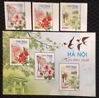 Vietnam MNH perf timbres & feuille 2024 : 12 saisons florales de Hanoi (série 1)