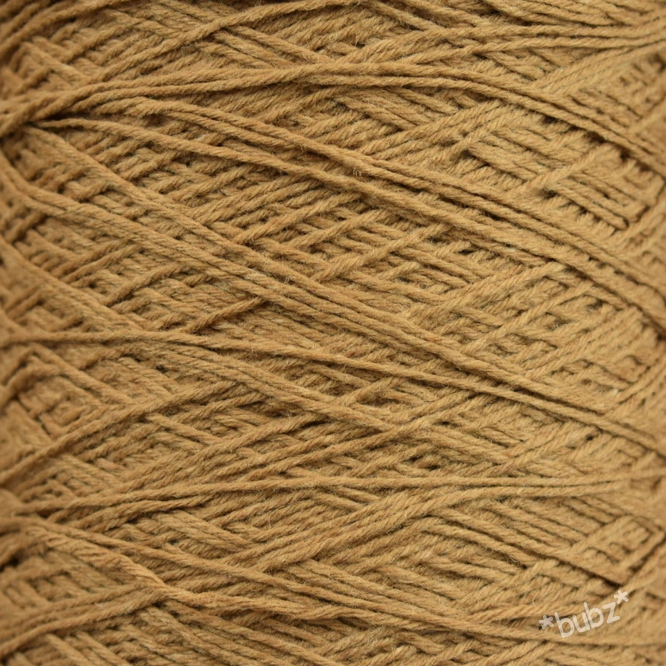 SOFT WOOL DOUBLE KNITTING YARN FUDGE BROWN 400g CONE 8 BALL HAND MACHINE KNIT DK - Image 1 of 1